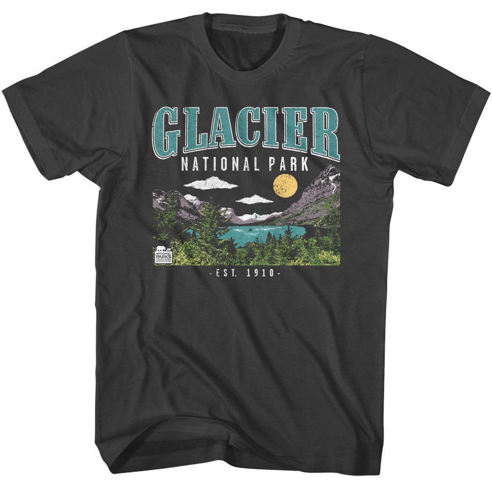 National Parks Glacier National Park Smoke Adult T-Shirt